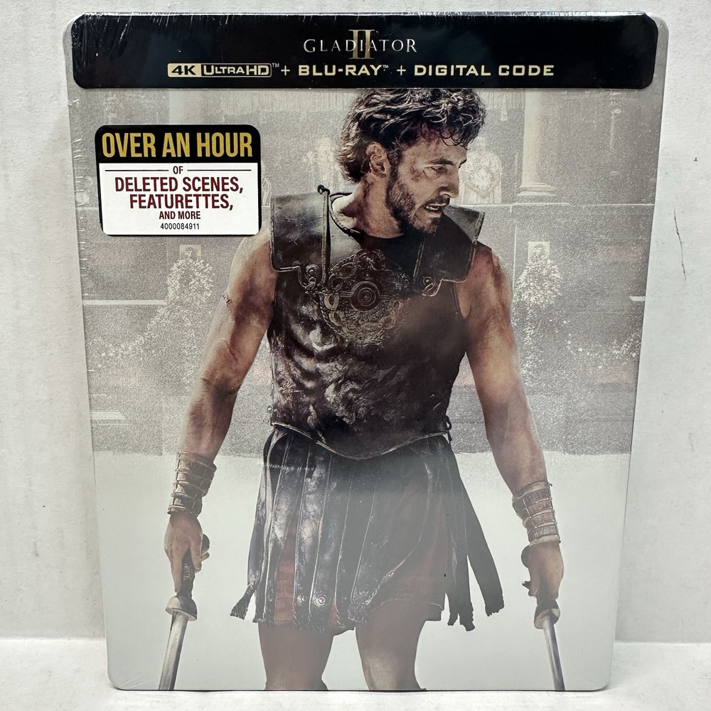 Gladiator 2 Steelbook (4K+Blu-ray) w/PROTECTIVE SLEEVE-NEW‎ (Sealed)